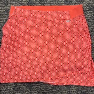 Greg Norman Collection Vibrant Coral illusions pull on Skort sz l